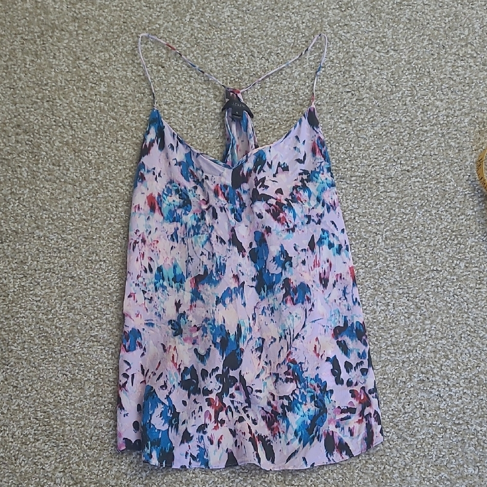 J. Crew Pink and Blue Backless Camisole
